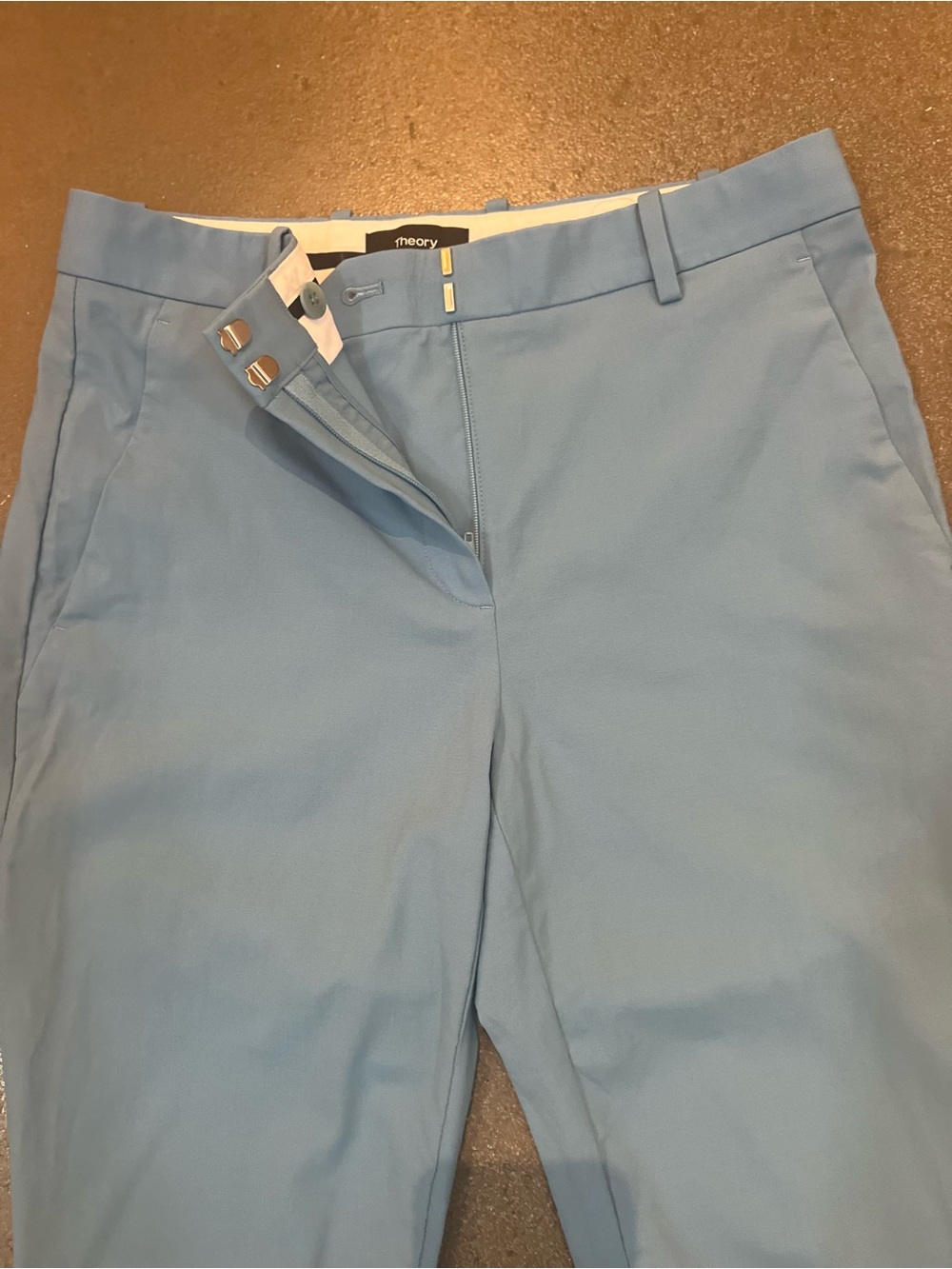 Theory Light Blue Women’s High Waist Dress Pants - Picture 7 of 9